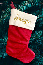 Load image into Gallery viewer, Personalised Plush Christmas Stocking