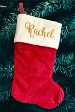 Load image into Gallery viewer, Personalised Plush Christmas Stocking