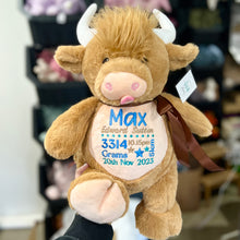 Load image into Gallery viewer, Personalised highland cow cubby