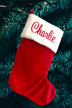 Load image into Gallery viewer, Personalised Plush Christmas Stocking