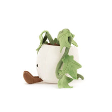 Load image into Gallery viewer, Jellycat Amuseables Ivy Plush toy plant with green leaves and a white pot on a white background