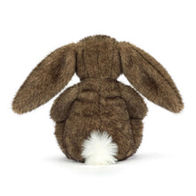 Load image into Gallery viewer, jellycat Brown plush bunny toy on a white background back view