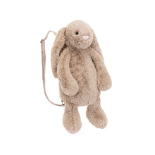 Load image into Gallery viewer, Personalised Jellycat Bashful Bunny | Beige Backpack front side