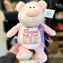 Load image into Gallery viewer, Personalised Pink Bear Cubby