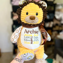 Load image into Gallery viewer, Personalised Harlequin Sensory Lion Cubby