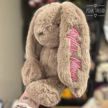 Load image into Gallery viewer, Personalised Jiggle & Giggle Medium Bunny | Taupe