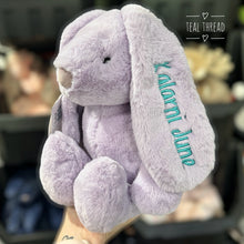 Load image into Gallery viewer, Personalised Jiggle & Giggle Medium Bunny | Lilac