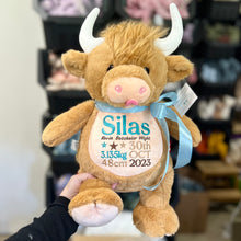 Load image into Gallery viewer, Personalised highland cow cubby