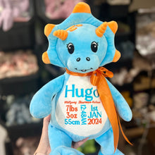 Load image into Gallery viewer, Personalised Dinosaur Blue