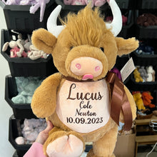 Load image into Gallery viewer, Personalised highland cow cubby