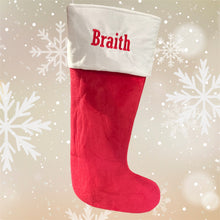 Load image into Gallery viewer, Personalised Red Christmas Stocking