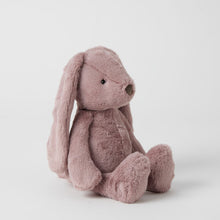 Load image into Gallery viewer, Personalised Jiggle & Giggle Medium Bunny | Mauve side view