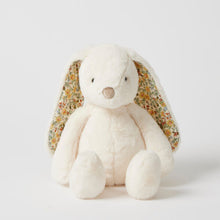 Load image into Gallery viewer, Personalised Jiggle & Giggle Medium Bunny | Floral White front view