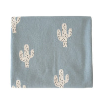 Load image into Gallery viewer, Alimrose Cactus Baby Blanket | Blue