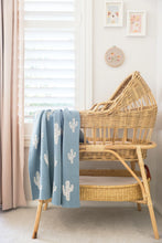 Load image into Gallery viewer, Alimrose Cactus Baby Blanket | Blue