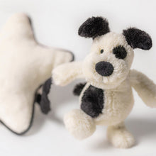 Load image into Gallery viewer, Jellycat Bashful Black & Cream Puppy Musical Pull