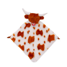 Load image into Gallery viewer, Personalised Texas Longhorn Cow Comforter Blankie back
