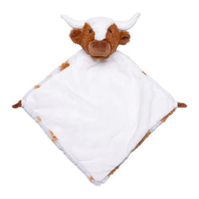 Load image into Gallery viewer, Personalised Texas Longhorn Cow Comforter Blankie front