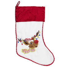 Load image into Gallery viewer, Personalised Christmas Stocking | White Reindeer