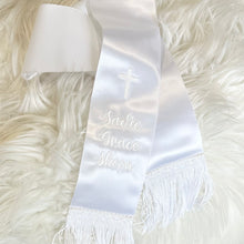 Load image into Gallery viewer, Personalised Baptism Christening Stole Ribbon