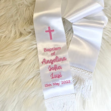 Load image into Gallery viewer, Personalised Baptism Christening Stole Ribbon