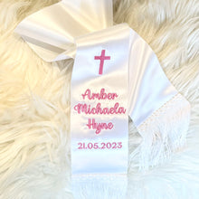 Load image into Gallery viewer, Personalised Baptism Christening Stole Ribbon