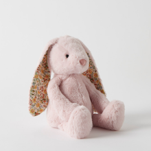 Load image into Gallery viewer, Personalised Jiggle & Giggle Medium Bunny | Floral Pink side