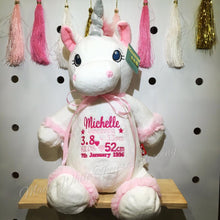 Load image into Gallery viewer, Personalised White Unicorn Cubby