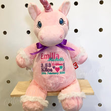 Load image into Gallery viewer, Personalised Pink Unicorn Cubby