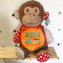 Load image into Gallery viewer, Personalised Brown Harlequin Monkey Cubby