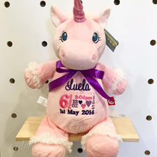 Load image into Gallery viewer, Personalised Pink Unicorn Cubby