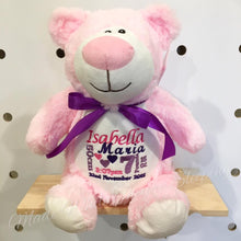 Load image into Gallery viewer, Personalised Pink Bear Cubby