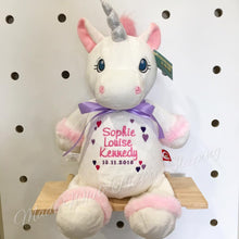 Load image into Gallery viewer, Personalised White Unicorn Cubby