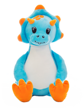 Load image into Gallery viewer, Personalised Dinosaur Blue Teddy
