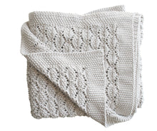 Load image into Gallery viewer, Alimrose Organic Heritage Knit Baby Blanket - Cloud
