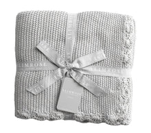 Load image into Gallery viewer, Alimrose Organic Cotton Knit Blanket - Grey