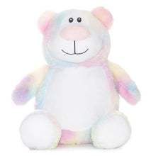 Load image into Gallery viewer, Personalised Pastel Rainbow Bear Cubby front view