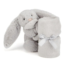 Load image into Gallery viewer, Personalised Jellycat Bashful Bunny - Blankie Soother Silver