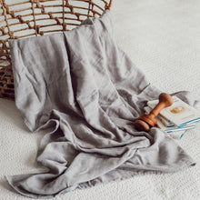 Load image into Gallery viewer, Storm Grey Muslin Swaddle Organic Cotton