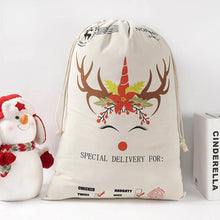 Load image into Gallery viewer, Personalised Santa Sack | Unicorn Reindeer