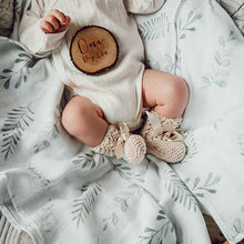 Load image into Gallery viewer, Fern Green Muslin Swaddle Organic Cotton