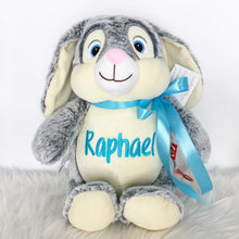 Load image into Gallery viewer, Personalised Grey Bunny Cubby