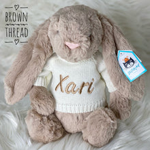 Load image into Gallery viewer, Personalised Jellycat Sweater Jumper - Ivory White