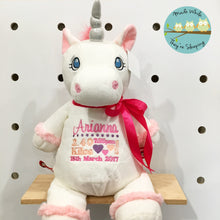 Load image into Gallery viewer, Personalised White Unicorn Cubby