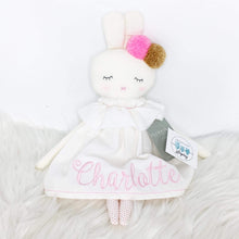 Load image into Gallery viewer, Personalised Alimrose Isabelle Bunny 40cm Ivory Linen