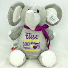Load image into Gallery viewer, Personalised Grey Elephant