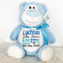 Load image into Gallery viewer, Personalised Blue Bear Cubby