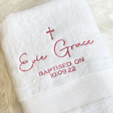 Load image into Gallery viewer, Christening/Baptism Bath Towel