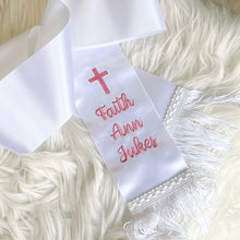 Load image into Gallery viewer, Personalised Baptism Christening Stole Ribbon