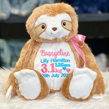 Load image into Gallery viewer, Personalised Baby Sloth